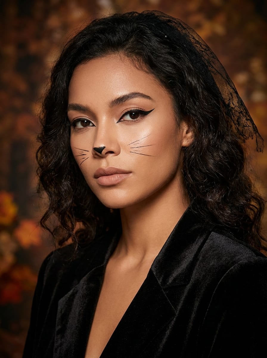 Black Cat Makeup - Halloween Make-up
